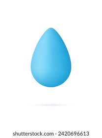 3D Water drop icon. Recycle or reuse water. Renew of liquid. Ecology concept. Trendy and modern vector in 3d style