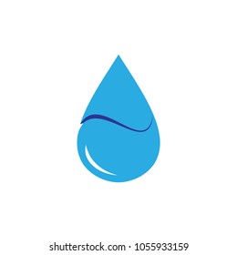3D water drop logo design vector