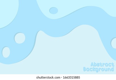 3d water layout template background. Vector abstract blue texture 