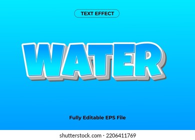 3D Water Text Effect Design