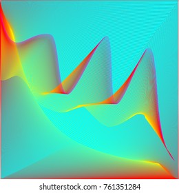 3d wave background dynamic flux