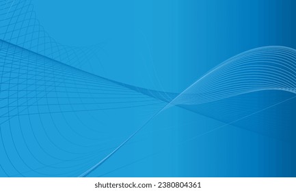 3D wave design illustration with blue gradient abstract background vector eps