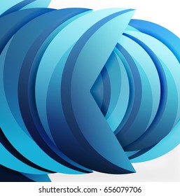 3D wave lines design. Dynamic effect abstract vector Illustration, modern pattern template