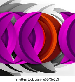 Diseño de líneas de onda 3D. Efecto dinámico vector abstracto Ilustración, plantilla de patrón moderno