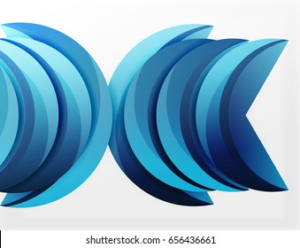 3D wave lines design. Dynamic effect abstract vector Illustration, modern pattern template
