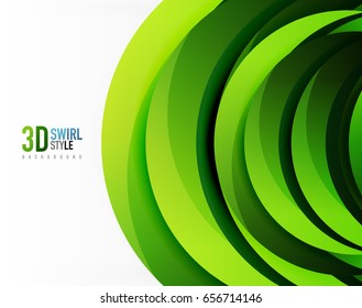 3D wave lines design. Dynamic effect abstract vector Illustration, modern pattern template