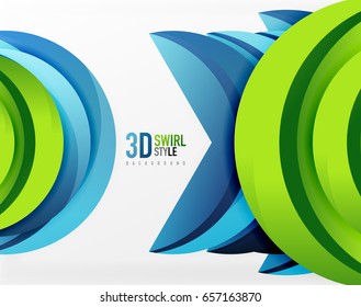 3D wave lines design. Dynamic effect abstract vector Illustration, modern pattern template