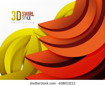 3D wave lines design. Dynamic effect abstract vector Illustration, modern pattern template