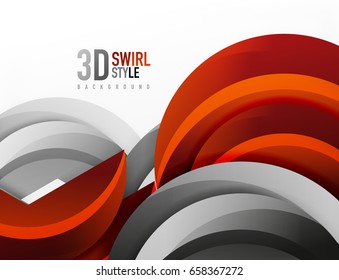 3D wave lines design. Dynamic effect abstract vector Illustration, modern pattern template