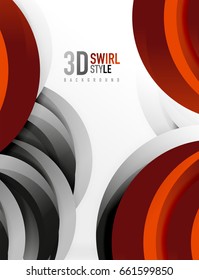 3D wave lines design. Dynamic effect abstract vector Illustration, modern pattern template