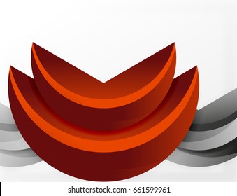 Diseño de líneas de onda 3D. Efecto dinámico vector abstracto Ilustración, plantilla de patrón moderno
