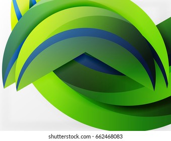 3D wave lines design. Dynamic effect abstract vector Illustration, modern pattern template