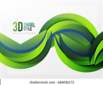 3D wave lines design. Dynamic effect abstract vector Illustration, modern pattern template