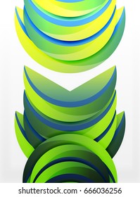 3D wave lines design. Dynamic effect abstract vector Illustration, modern pattern template
