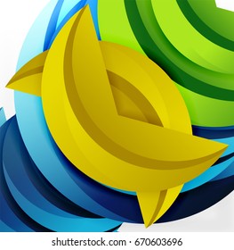 3D wave lines design. Dynamic effect abstract vector Illustration, modern pattern template