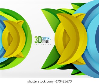 3D wave lines design. Dynamic effect abstract vector Illustration, modern pattern template