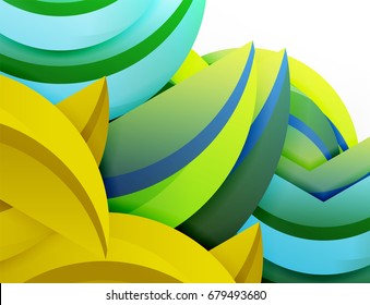 3D wave lines design. Dynamic effect abstract vector Illustration, modern pattern template