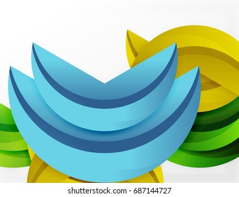3D-Wellenlinien-Design. Abstrakte Vektorgrafik dynamischer Effekte, moderne Mustervorlage