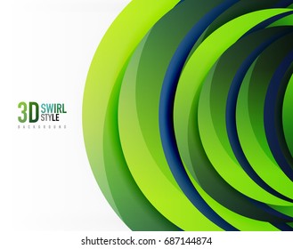 Diseño de líneas de onda 3D. Efecto dinámico vector abstracto Ilustración, plantilla de patrón moderno