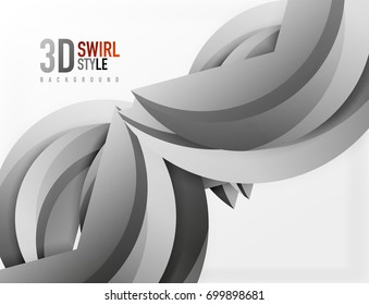 Diseño de líneas de onda 3D. Efecto dinámico vector abstracto Ilustración, plantilla de patrón moderno