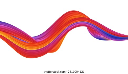 3d Wave Liquid shape color background. Art design for your design project. Vector illustration