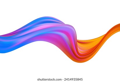 3d Wave Liquid shape color background. Art design for your design project. Vector illustration