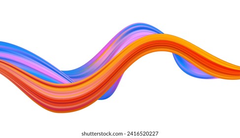 3d Wave Liquid shape color background. Art design for your design project. Vector illustration