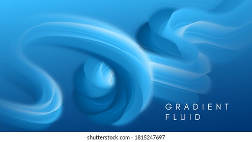 3 d Formas onduladas. Diseño fluido. Plantilla de resumen azul. Afiche líquido Futurista. Movimiento vibrante. 3 d Formas onduladas. Banner dinámico de moda. Papel de escritorio creativo en color. Formas de onda 3d de la música de flujo.