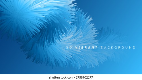 3d Wellenformen. Fluessigkeitsflieger. blauer, lebhafter Hintergrund. Liquid Creative Cover. Grafikbewegung. 3d Wellenformen. Music Dynamic Banner. Geometrisches Vektormuster Flow Trendy 3D Wellenformen.