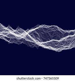 3d wave technology background. Fluid motion backdrop. Vector illustration