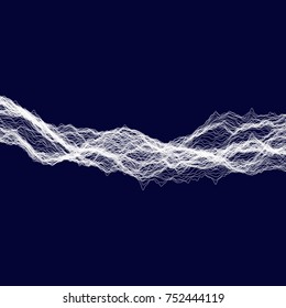 3d wave technology background. Fluid motion backdrop. Vector illustration