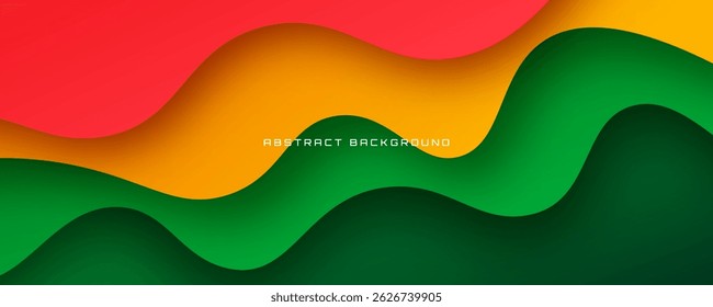 3D waves abstract background overlap layer on bright space with colorful flowing shape effect decoration. Modern graphic design element cutout style concept for web, art, flyer, card or brochure cover