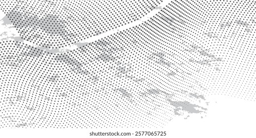 3d waves. Particle waves. Futuristic dot waves. Design for poster. Technology vector background. Vector illustration.