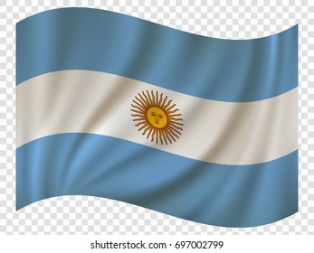 3d Waving Flag Argentina Vector Illustration Stock Vector (Royalty Free ...