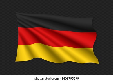 Bandera onduladora 3D de Alemania. Ilustración del vector