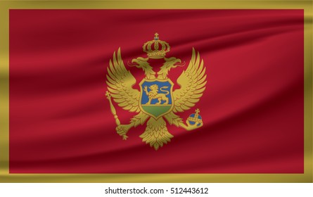 3D Waving Flag Of Montenegro