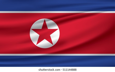 3D Waving Flag of North Korea