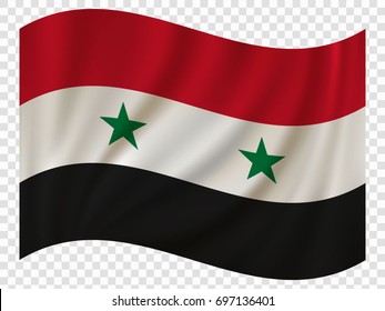 3D Waving Flag of Syria. Vector illustration