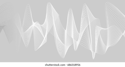 3D Wavy Background. Abstract design template. Modern pattern. Dynamic effect. 3d illustration.