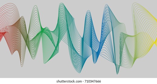 3D Wavy Background. Abstract design template. Modern pattern. Dynamic effect. 3d illustration.