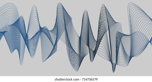 3D Wavy Background. Abstract design template. Modern pattern. Dynamic effect. 3d illustration.