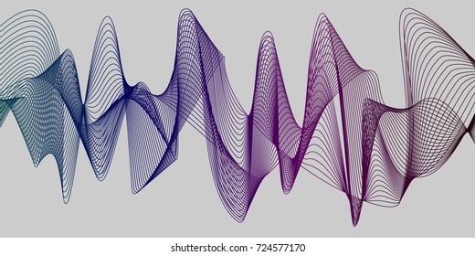 3D Wavy Background. Abstract design template. Modern pattern. Dynamic effect. 3d illustration.