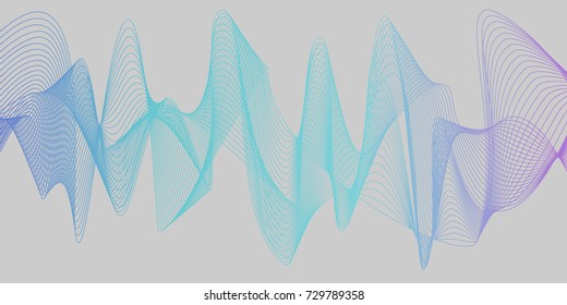 3D Wavy Background. Abstract design template. Modern pattern. Dynamic effect. 3d illustration.
