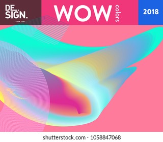 3D Wavy Background. Dynamic Effect. Abstract Vector Illustration. Design Template. Modern Pattern.