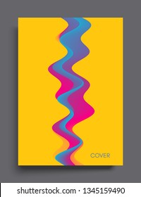 3D wavy background with dynamic effect. Abstract vector illustration for flyer, brochure, booklet and websites design. 