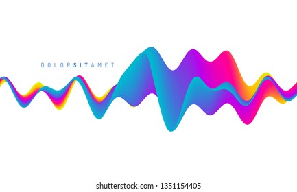 3D wavy background with dynamic effect. Abstract vector illustration for flyer, brochure, booklet and websites design. 