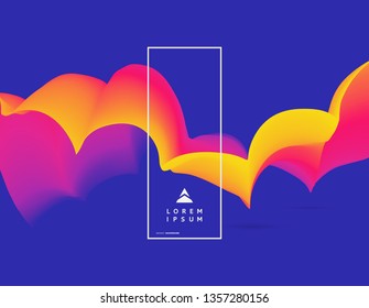 3D wavy background with dynamic effect. Abstract vector illustration for flyer, brochure, booklet and websites design. 