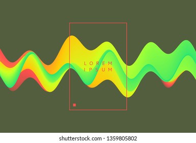 3D wavy background with dynamic effect. Abstract vector illustration for flyer, brochure, booklet and websites design. 