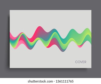 3D wavy background with dynamic effect. Abstract vector illustration for flyer, brochure, booklet and websites design. 