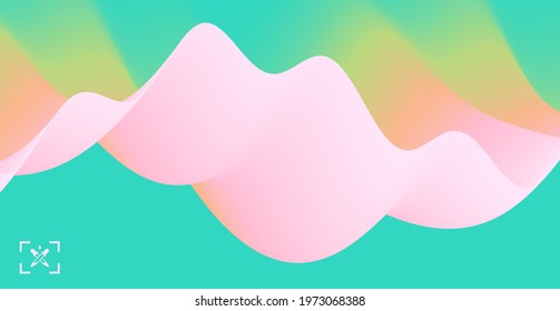 3D wavy background. Dynamic effect. Vector illustration. 